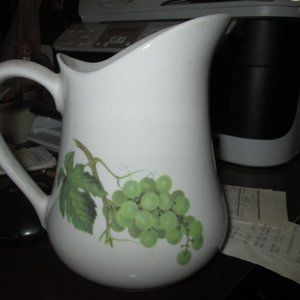 Pitcher and Vase, two sided Grapes and Cherries